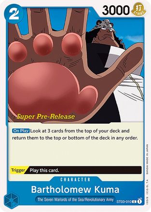 Bartholomew Kuma (ST03-010) [Super Pre-Release Starter Deck 3: The Seven Warlords of the Sea] One Piece Single Bandai