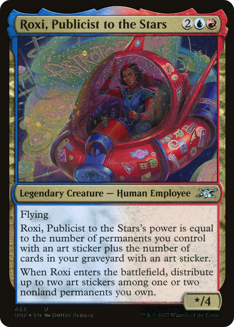Roxi, Publicist to the Stars (Galaxy Foil) (UNF-463) [Unfinity] Foil MTG Single Wizards of the Coast