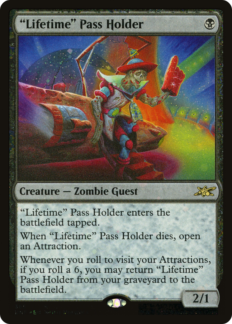 "Lifetime" Pass Holder (Galaxy Foil) (UNF-365) [Unfinity] Foil MTG Single Wizards of the Coast