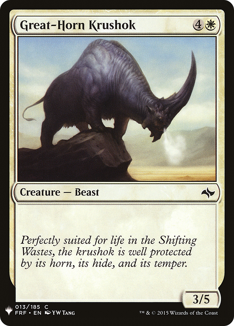 Great-Horn Krushok (LIST-FRF-13) [Mystery Booster] The List MTG Single Wizards of the Coast