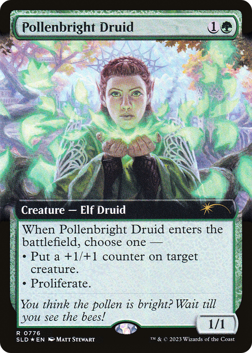 Pollenbright Druid (SLD-776) [Secret Lair] Drop (Extended Art) Foil MTG Single Wizards of the Coast