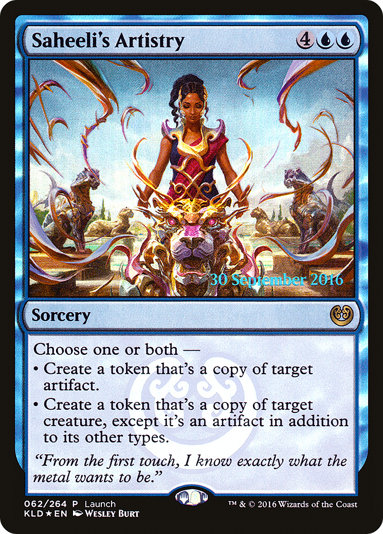 Saheeli's Artistry (LARP-062) [Kaladesh Promos] Foil MTG Single Wizards of the Coast
