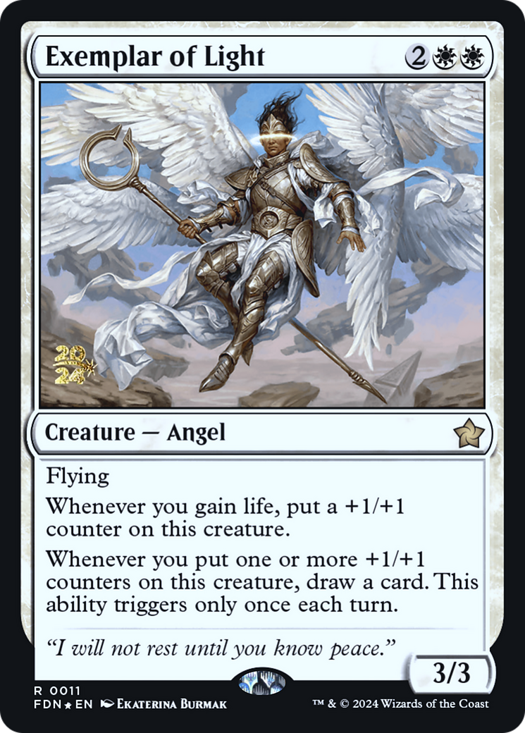 Exemplar of Light (PRE-011) [Foundations Promos] Foil MTG Single Wizards of the Coast