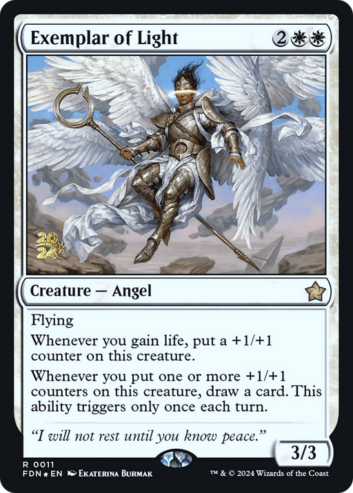 Exemplar of Light (PRE-011) [Foundations Promos] Foil MTG Single Wizards of the Coast