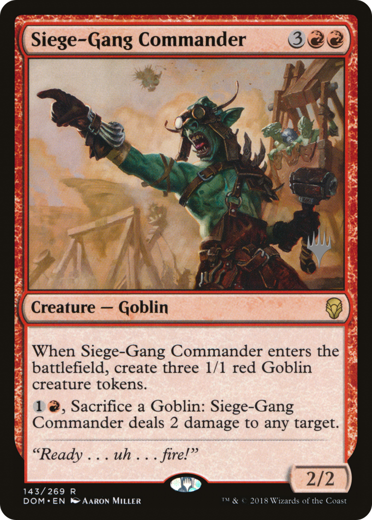 Siege-Gang Commander (PPM20-143P) [Dominaria Promos] Foil MTG Single Wizards of the Coast