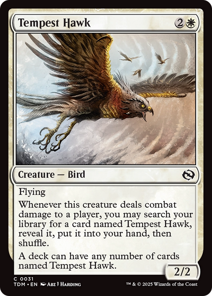 Tempest Hawk (TDM-031) [Tarkir: Dragonstorm] MTG Single Wizards of the Coast