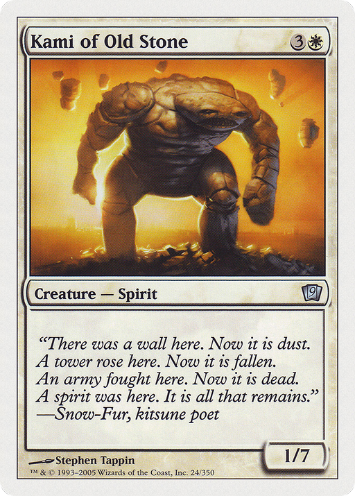 Kami of Old Stone (9ED-024) [9th Edition] Foil MTG Single Wizards of the Coast