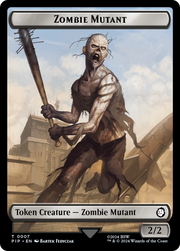 Energy Reserve // Zombie Mutant Double-Sided Token [Tokens] Fallout Tokens MTG Single Magic: The Gathering