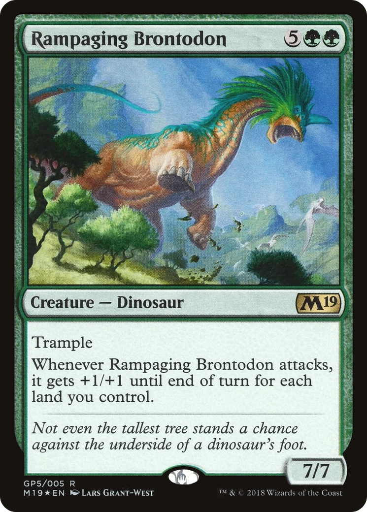 Rampaging Brontodon (GBP-GP5) [M19 Gift Pack] Foil MTG Single Wizards of the Coast