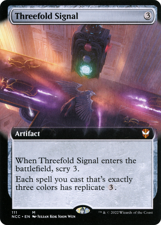 Threefold Signal (NCC-111) [New Capenna Commander] (Extended Art) MTG Single Wizards of the Coast