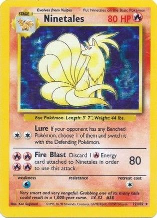 Ninetales (12/102) - [Vintage: Base Set] Holofoil Pokemon Single Pokémon