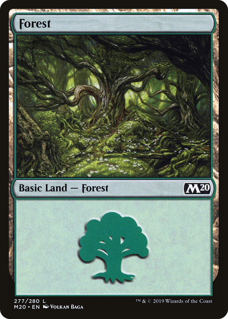 Forest (M20-277) [Core Set 2020] Foil MTG Single Wizards of the Coast