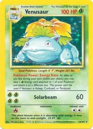 Venusaur (15/102) Holofoil [Vintage: Base Set] Pokemon Single Pokémon