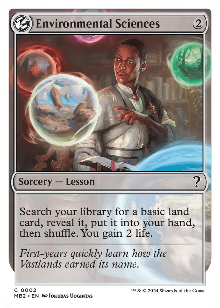 Environmental Sciences (White Border) (MB2-002) [Mystery Booster] Mystery Booster 2 MTG Single Wizards of the Coast