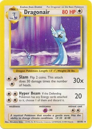 Dragonair (18/102) [Vintage: Base Set] Pokemon Single Pokémon