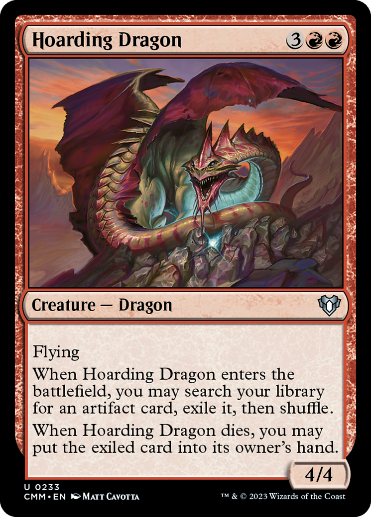 Hoarding Dragon (CMM-233) [Commander Masters] MTG Single Wizards of the Coast