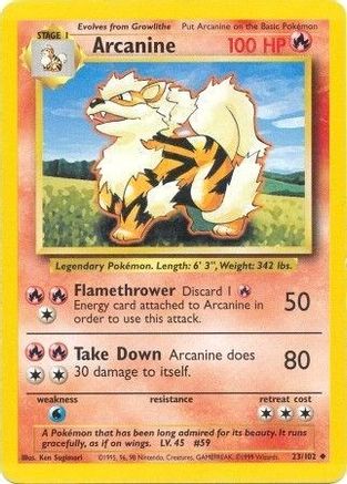 Arcanine (23/102) [Vintage: Base Set] Pokemon Single Pokémon