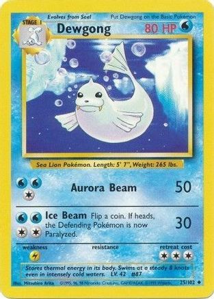 Dewgong (25/102) [Vintage: Base Set] Pokemon Single Pokémon