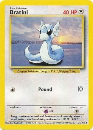 Dratini (26/102) [Vintage: Base Set] Pokemon Single Pokémon