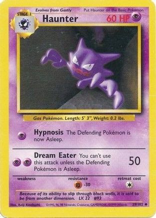 Haunter (29/102) [Vintage: Base Set] Pokemon Single Pokémon