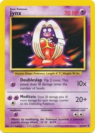 Jynx (31/102) [Vintage: Base Set] Pokemon Single Pokémon