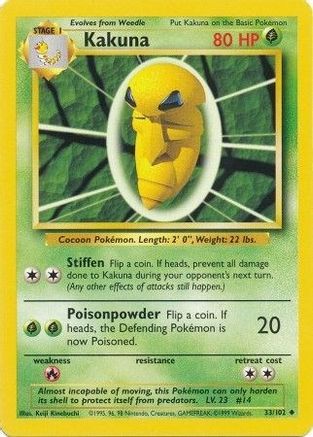 Kakuna (33/102) [Vintage: Base Set] Pokemon Single Pokémon