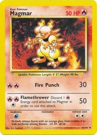 Magmar (36/102) [Vintage: Base Set] Pokemon Single Pokémon