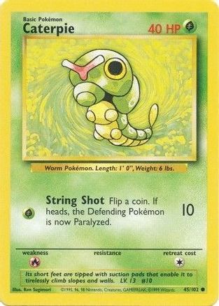 Caterpie (45/102) [Vintage: Base Set] Pokemon Single Pokémon