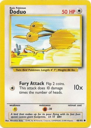 Doduo (48/102) [Vintage: Base Set] Pokemon Single Pokémon