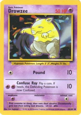 Drowzee (49/102) [Vintage: Base Set] Pokemon Single Pokémon