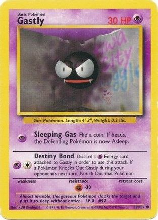 Gastly (50/102) [Vintage: Base Set] Pokemon Single Pokémon