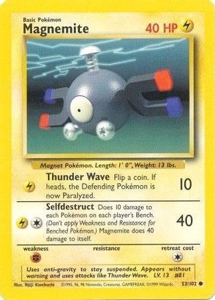 Magnemite (53/102) [Vintage: Base Set] Pokemon Single Pokémon