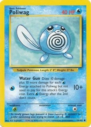 Poliwag (59/102) [Vintage: Base Set] Pokemon Single Pokémon