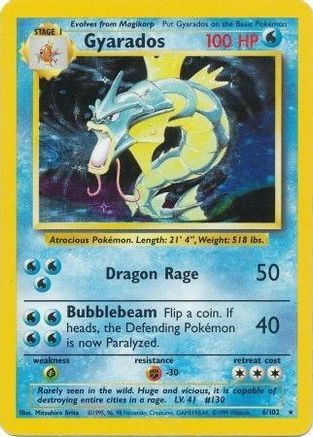 Gyarados (6/102) Holofoil [Vintage: Base Set] Pokemon Single Pokémon