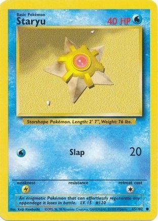 Staryu (65/102) [Vintage: Base Set] Pokemon Single Pokémon