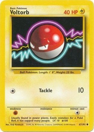Voltorb (67/102) [Vintage: Base Set] Pokemon Single Pokémon