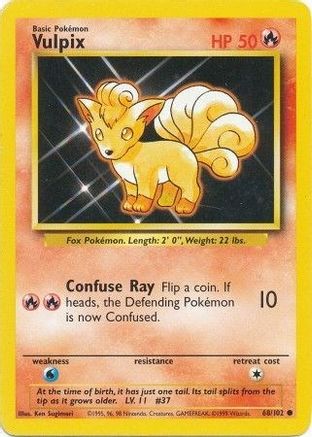 Vulpix (68/102) [Vintage: Base Set] Pokemon Single Pokémon