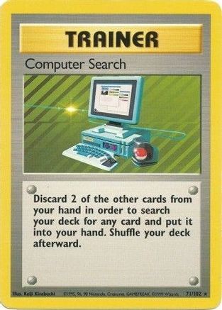 Computer Search (71/102) [Vintage: Base Set] Pokemon Single Pokémon