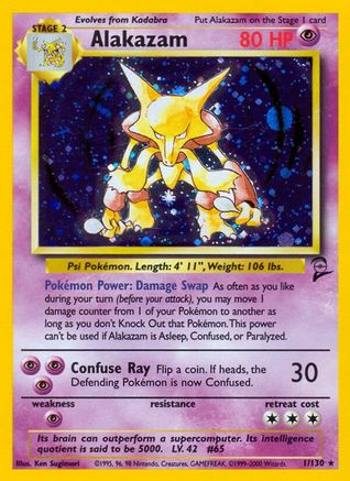 Alakazam (1/130) - [Vintage: Base Set 2] Holofoil Pokemon Single Pokémon