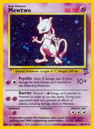 Mewtwo (10/130) Holofoil [Vintage: Base Set 2] Pokemon Single Pokémon