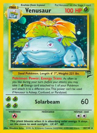 Venusaur (18/130) Holofoil [Vintage: Base Set 2] Pokemon Single Pokémon