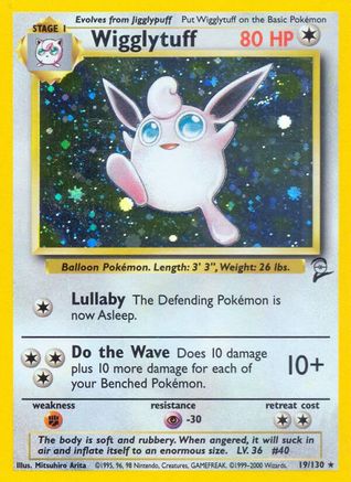 Wigglytuff (19/130) Holofoil [Vintage: Base Set 2] Pokemon Single Pokémon