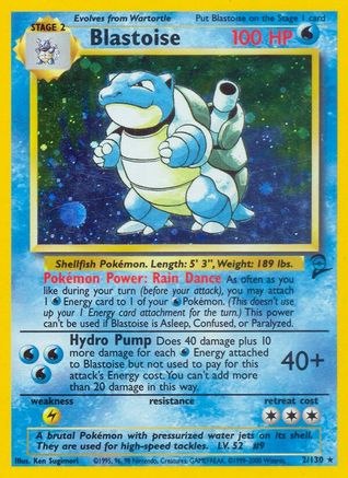 Blastoise (2/130) Holofoil [Vintage: Base Set 2] Pokemon Single Pokémon