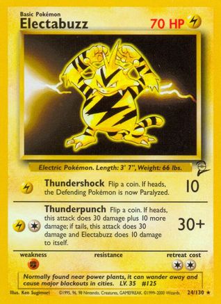 Electabuzz (24/130) [Vintage: Base Set 2] Pokemon Single Pokémon
