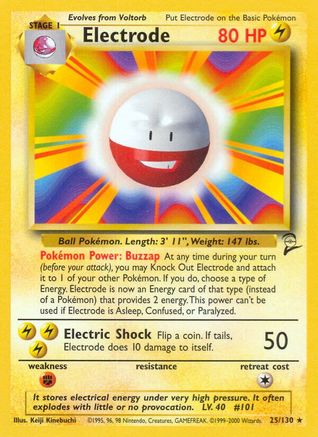 Electrode (25/130) - [Vintage: Base Set 2] Pokemon Single Pokémon