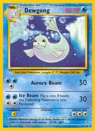Dewgong (36/130) [Vintage: Base Set 2] Pokemon Single Pokémon