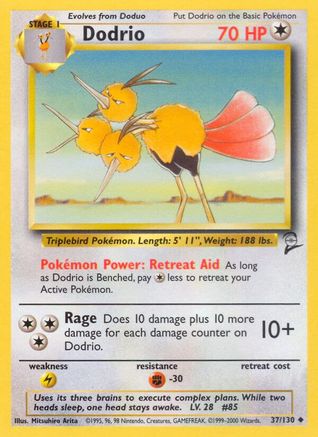 Dodrio (37/130) [Vintage: Base Set 2] Pokemon Single Pokémon