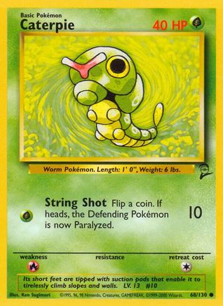 Caterpie (68/130) [Vintage: Base Set 2] Pokemon Single Pokémon