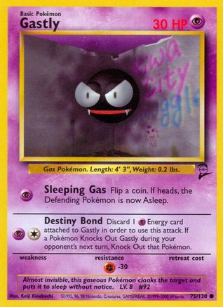 Gastly (75/130) [Vintage: Base Set 2] Pokemon Single Pokémon