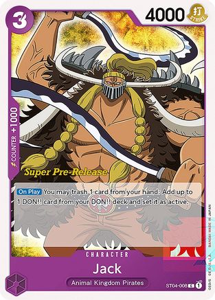 Jack (ST04-008) [Super Pre-Release Starter Deck 4: Animal Kingdom Pirates] One Piece Single Bandai
